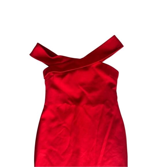 Likely Off Shoulder Red Bodycon Gown Dress Women’s-10 | Elegant/Formal Evening - Picture 10 of 10